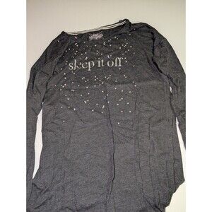 Victoria's Secret Sleep It Off Gray Long Sleeve Sleep Shirt Small